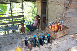 Motorcycle gas station in the hills, DR.