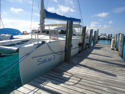 Catamaran at Weechs marina