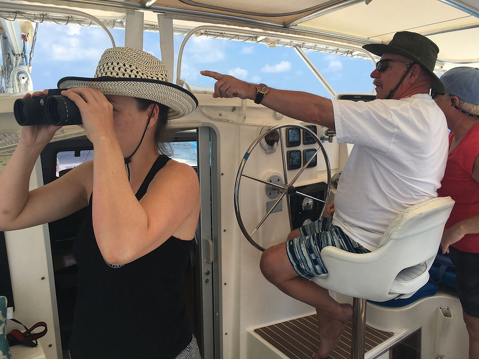Taking a turn at the helm