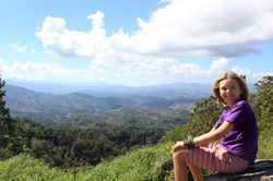 Cole overlooks valley, DR