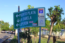 Dominican road sign