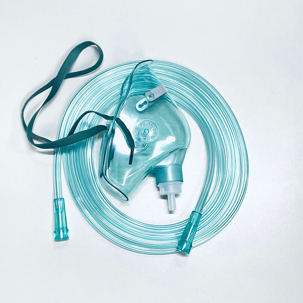 サムネイル： 酸素マスクXS・ S・M・L サイズ    チューブ長さ：１m     [2個セット]