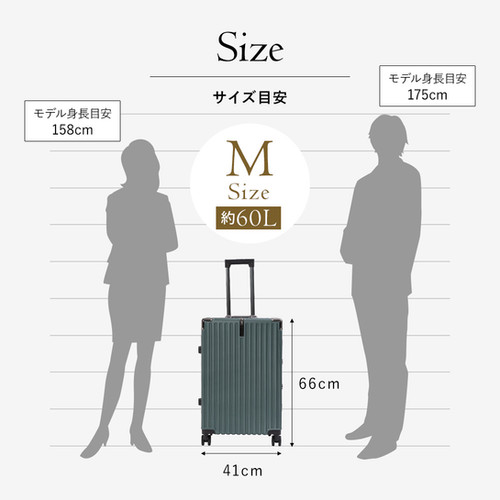 Mサイズ スーツケース キャリーケース TSAロック グレー 65L 楽天市場】【20%OFFクーポン〜】スーツケース キャリーケース