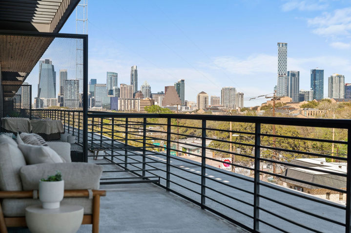 Bouldin Creek Residence in Bouldin Creek, skyline view, staged by The Staged Haus