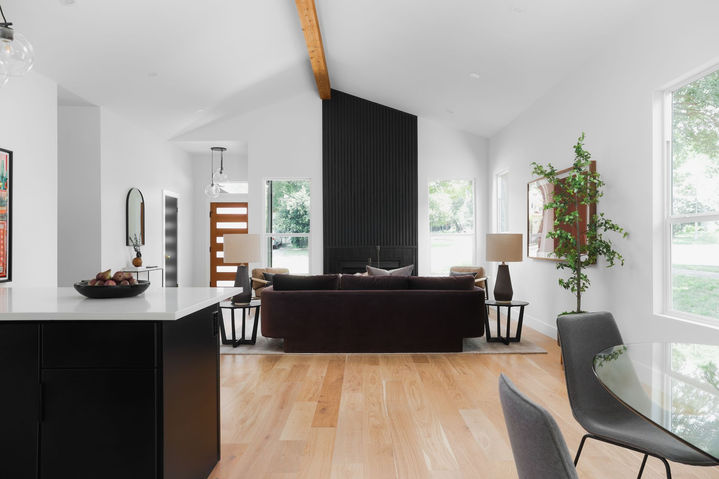 Roxanna Drive in Austin, great room, staged by The Staged Haus