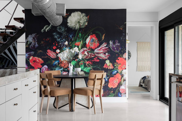 Brown Bluff Circle in Austin, breakfast nook, staged by The Staged Haus