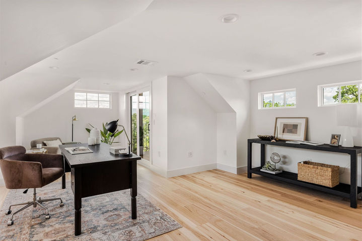 Travis Heights Residence in Travis Heights, home office, staged by The Staged Haus