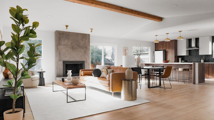Barrington Way in Austin, living room, staged by The Staged Haus