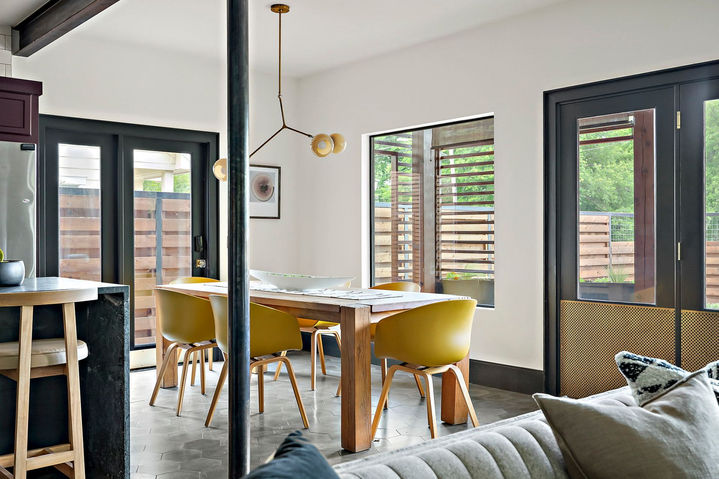 East Austin Residence II in East Austin, dining room, staged by The Staged Haus