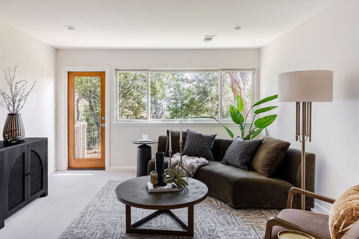 Northwest Hills Residence in Northwest Hills, family room, staged by The Staged Haus