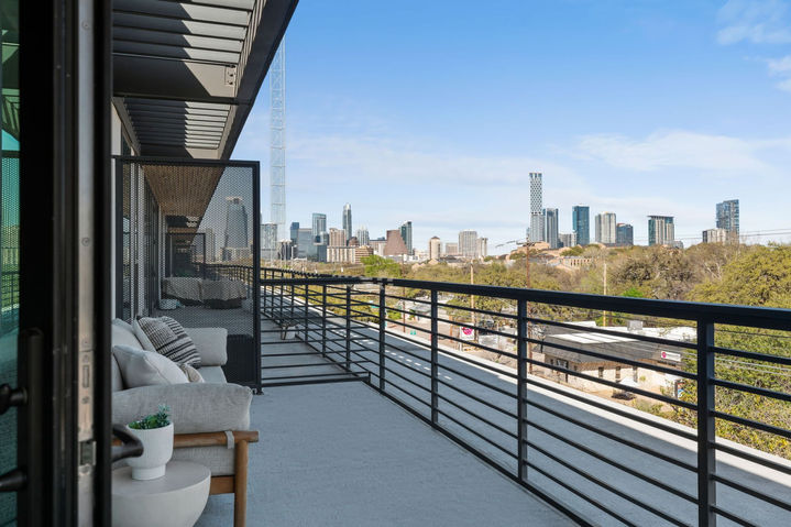 Bouldin Creek Residence in Bouldin Creek, balcony, staged by The Staged Haus