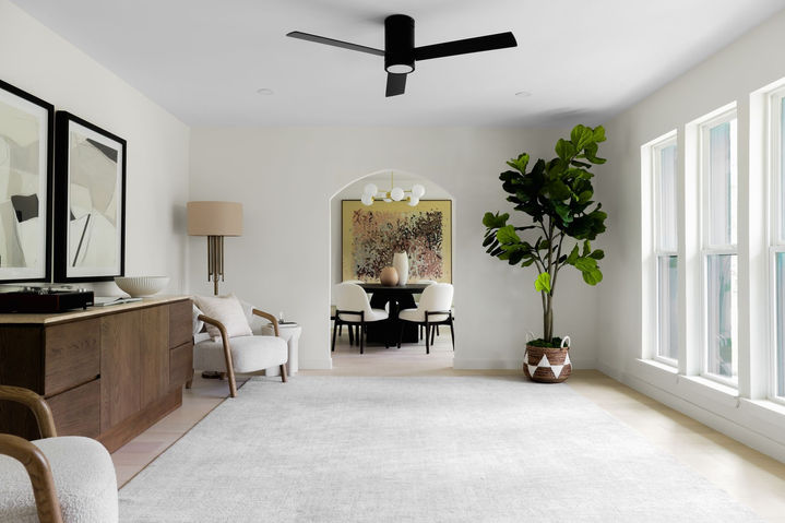 Toulouse Drive in Austin, sitting room, staged by The Staged Haus