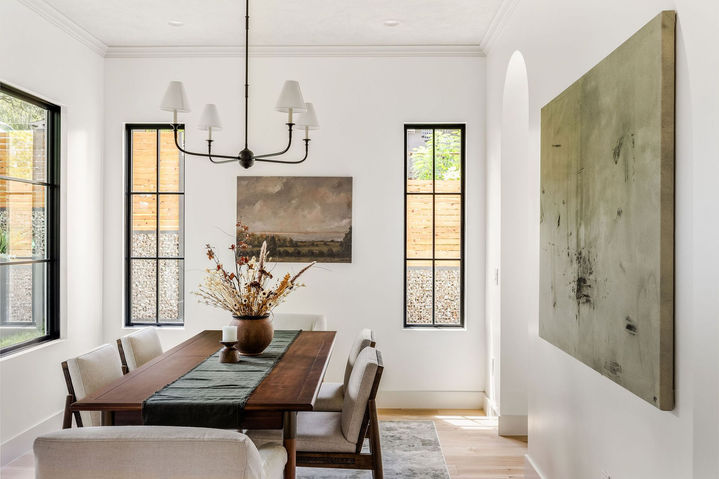 Travis Heights Residence in Travis Heights, dining room, staged by The Staged Haus