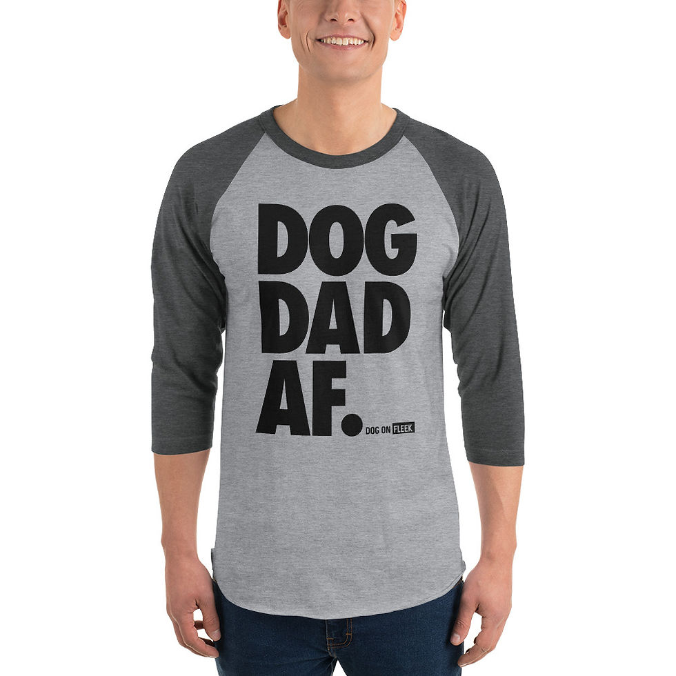 Thumbnail: Dog Dad AF: 3/4 Sleeve Raglan Shirt