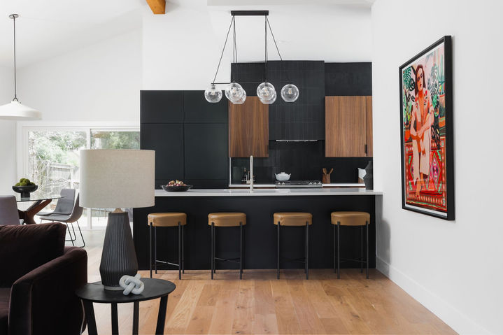 Roxanna Drive in Austin, living kitchen, staged by The Staged Haus