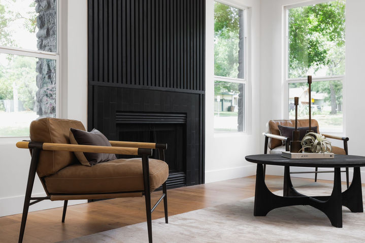 Roxanna Drive in Austin, reading chair, staged by The Staged Haus