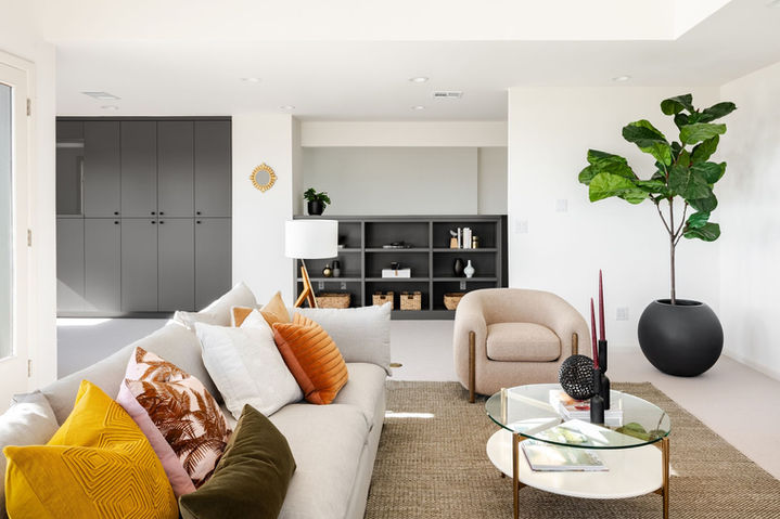 Northwest Hills Residence in Northwest Hills, living room, staged by The Staged Haus