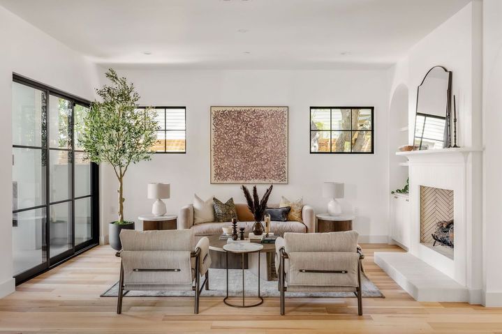 Travis Heights Residence in Travis Heights, living room, staged by The Staged Haus