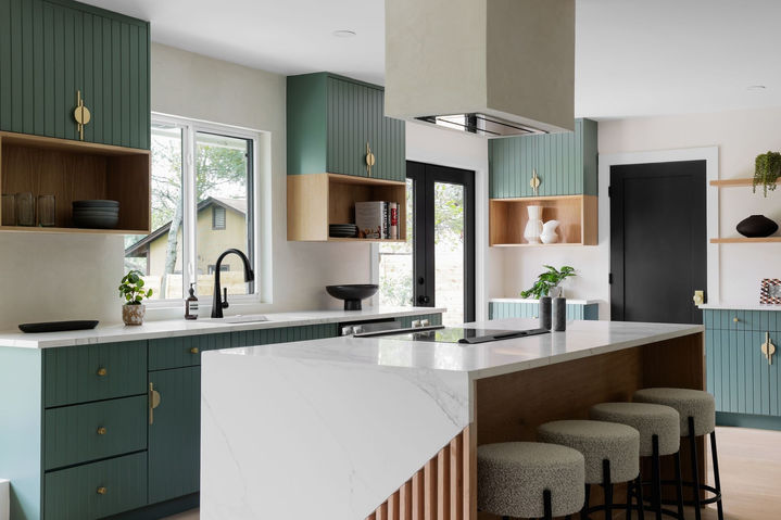 Toulouse Drive in Austin, kitchen, staged by The Staged Haus