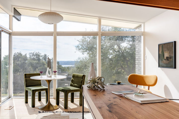 Northwest Hills Residence in Northwest Hills, breakfast nook, staged by The Staged Haus