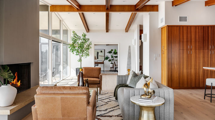Northwest Hills Residence in Northwest Hills, living room, staged by The Staged Haus