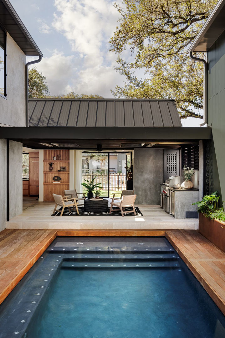 Fieldcrest in Austin, pool cabana, staged by The Staged Haus
