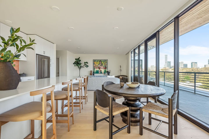Bouldin Creek Residence in Bouldin Creek, kitchen view, staged by The Staged Haus