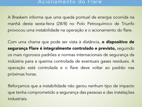 Comunicado Flare Braskem