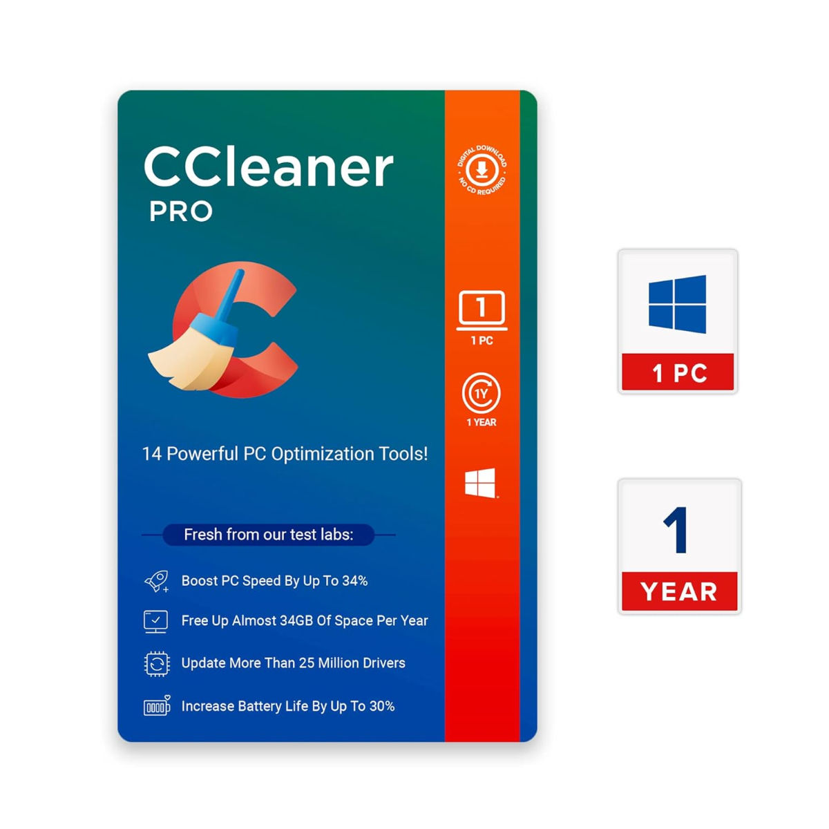 CCleaner Professional for Windows | 1 Device 1 Year