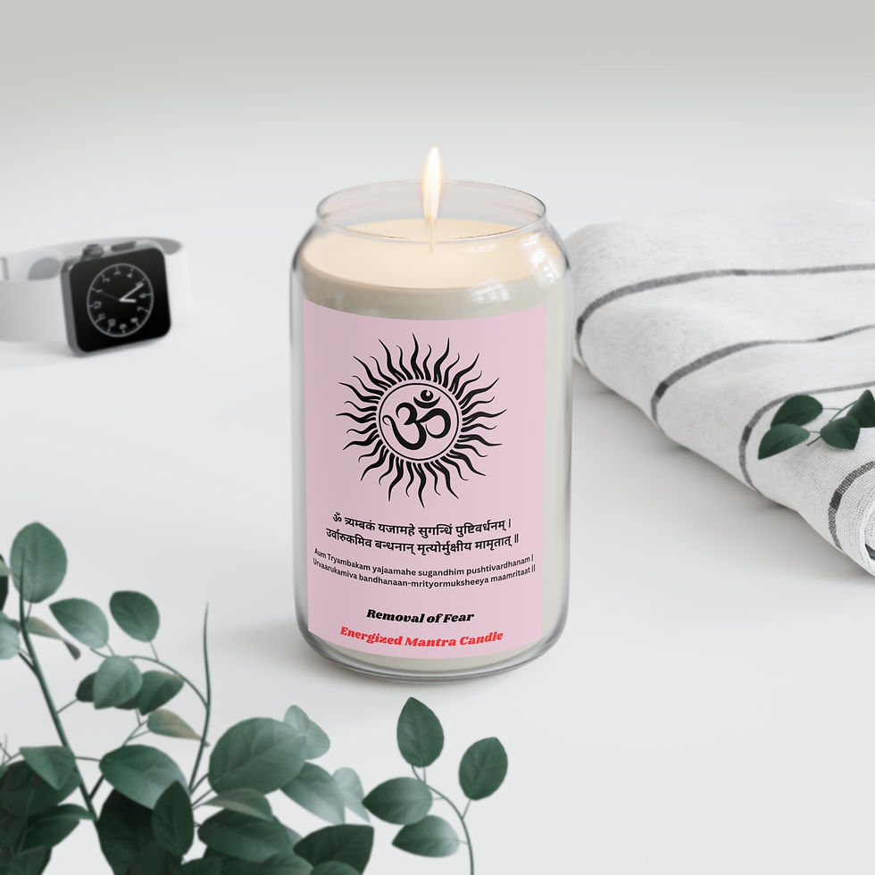 Miniaturbild: Energized Mantra Scented Candle for Fear Removal - 13.75oz