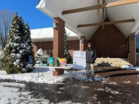 Donating at the Coopersburg Community Center