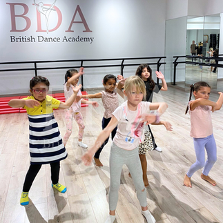 Kids dancing to hip hop during Summer dance camp at British Dance Academy in Dubai.
