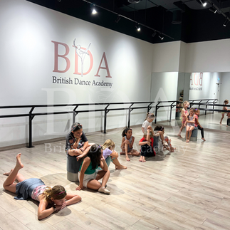 Kids about to start their dance performance at Spring dance camp at British Dance Academy in Dubai. 