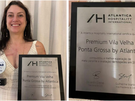 🏆 Dois Prêmios, Uma História de Excelência: Parabéns Premium Vila Velha Hotel - Alecsandra Hypólito e equipe!