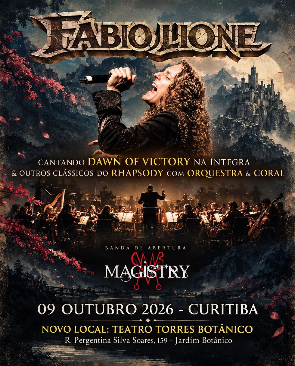 Magistry é a banda convidada do show de Fabio Lione em Curitiba