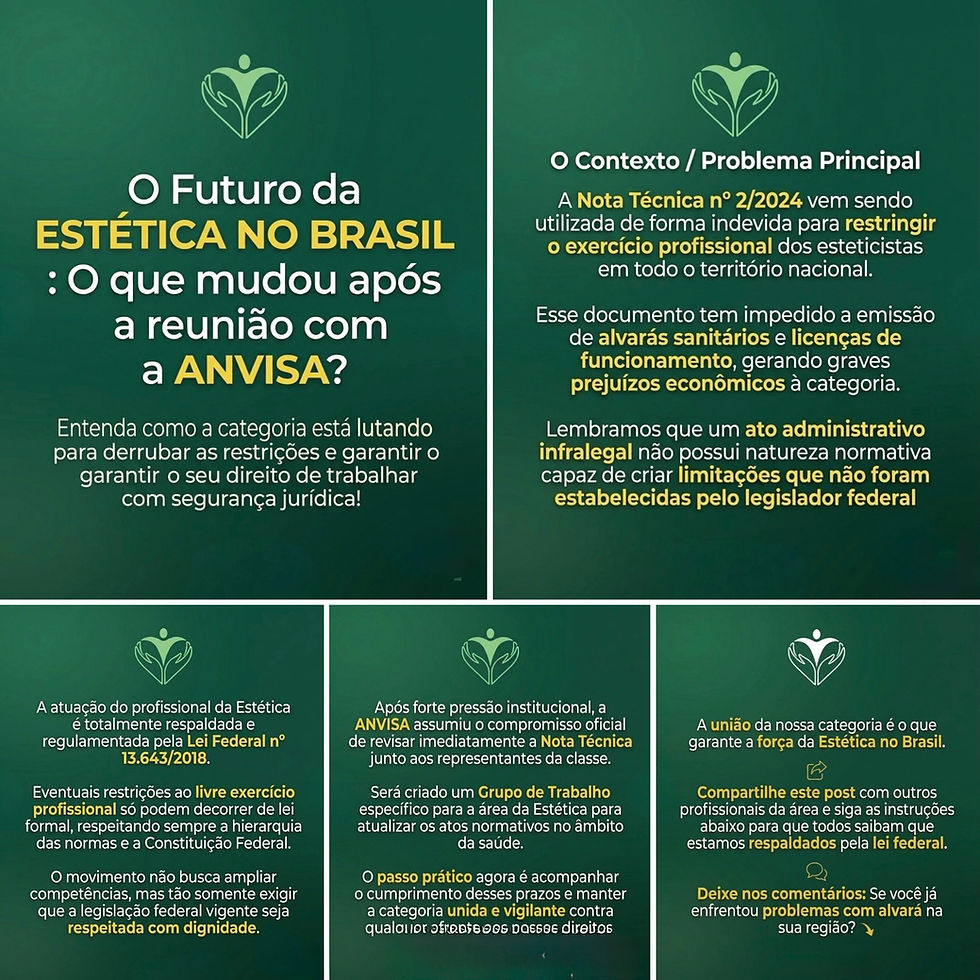 CJB Estética Avançada compartilha atualizações sobre a regulamentação da Estética no Brasil