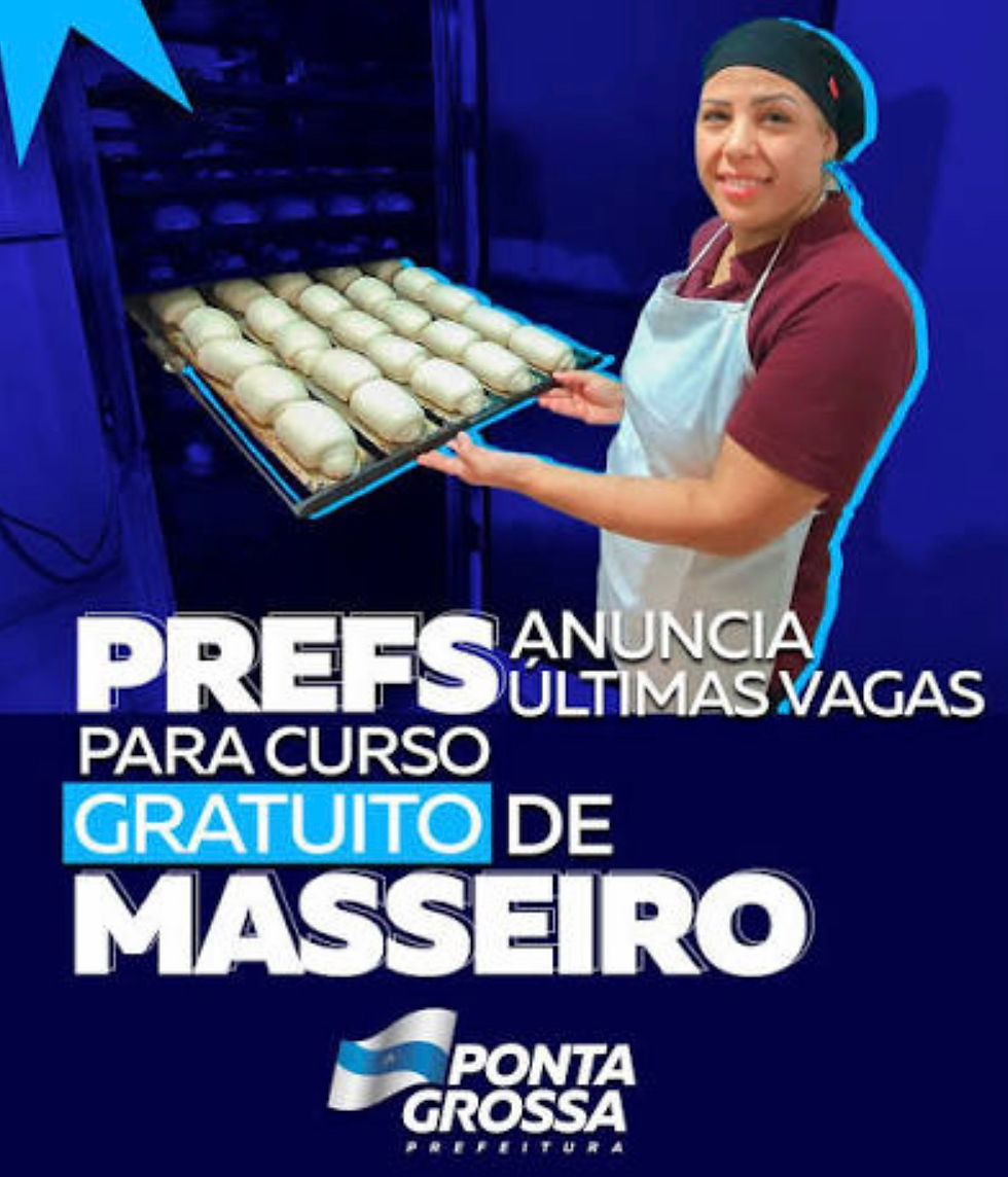 Cursos gratuitos de Masseiro e Padeiro têm vagas abertas para agosto