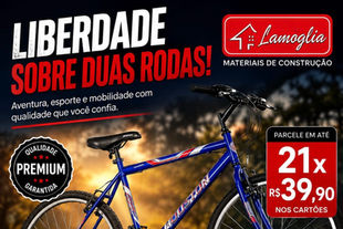 Liberdade sobre duas rodas: Lamoglia Materiais de Construção também tem bicicletas