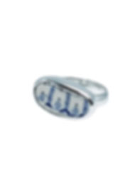 Blue Braided Chains Chaney Sterling Silver Ring 