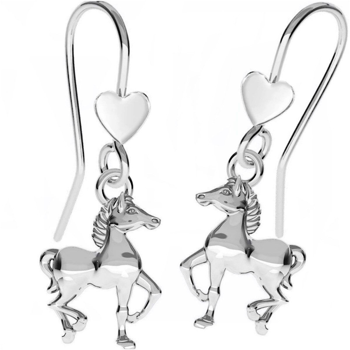 Ohrringe Silber 925 Pferd Damen Ohrhaken hängend