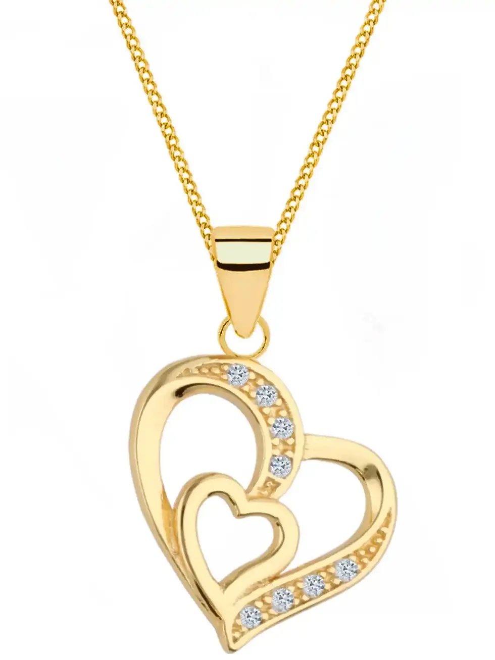 Herzkette Gold - Zwei Herzen, eine Liebe 1