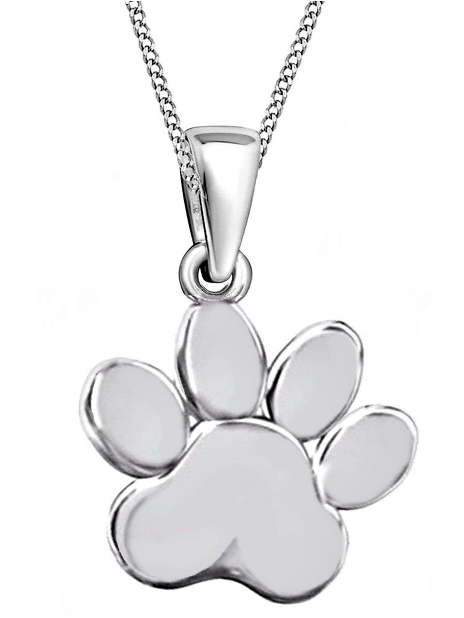 Halskette Silber 925 Pfote Damen Kinder Tierpfote