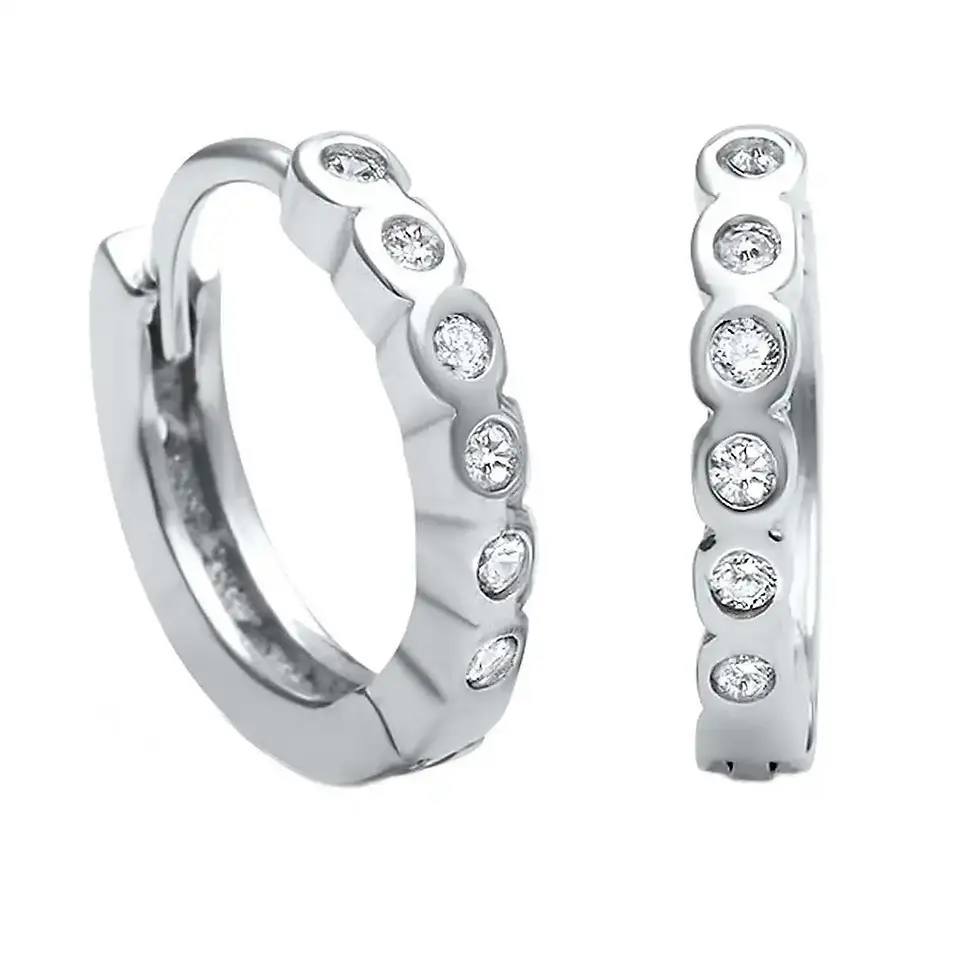 Mädchen Silbercreolen für strahlende Augenblicke 2