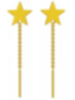 Ohrringe Gold Sterne 18k vergoldet Ohrstecker Stern Lang