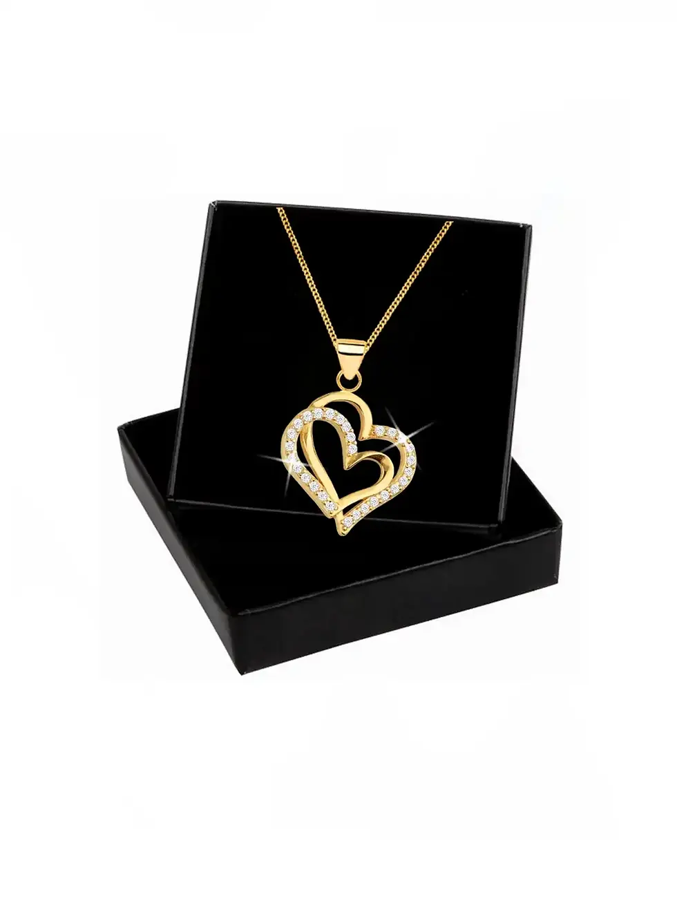 Miniaturbild: Herzkette Gold - Doppelliebe Goldkette 3