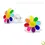 Miniaturbild: Ohrringe Kinder Blume Silber 925 Bunt