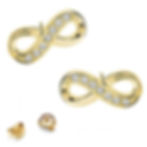 Ohrstecker Gold Unendlichkeit 925 Silber 18K vergoldet