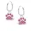 Miniaturbild: Pfoten Creolen Rosa für Mädchen – Kinder Ohrringe