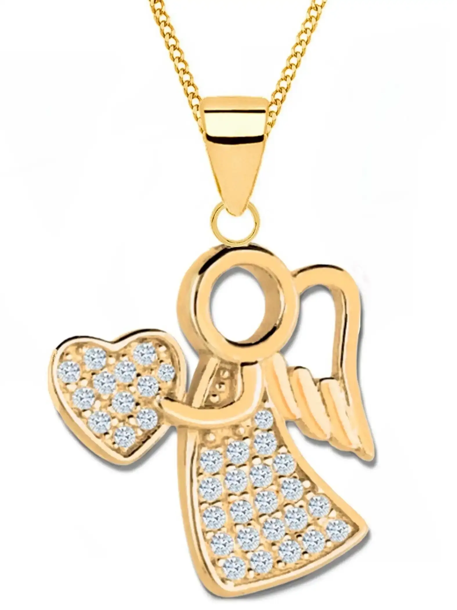 Elegante Engel Goldkette - Schutz und Liebe 1