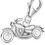 Miniaturbild: Motorrad Charm Echtsilber für Herren Armband 1